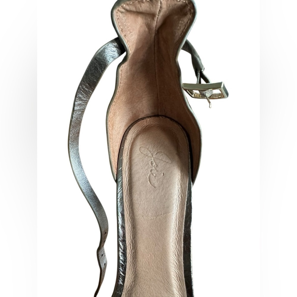 Joie High Heel Sandals Jaclyn Metallic Light Bronze Snakeskin Leather Size 9.5 - Picture 8 of 9